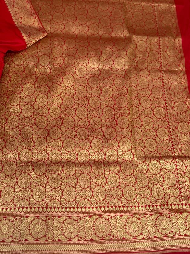 Pure Banaras Jaal Saree | Traditional Indian Sarres In USA | Silk Mark Certified Saree