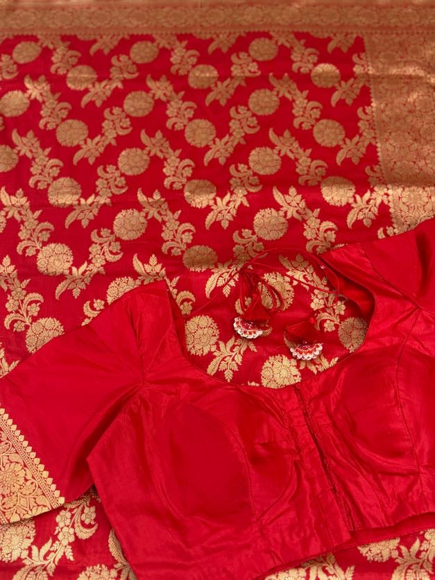 Pure Banaras Jaal Saree | Traditional Indian Sarres In USA | Silk Mark Certified Saree