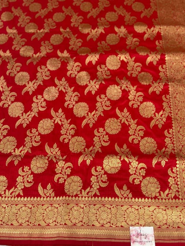 Pure Banaras Jaal Saree | Traditional Indian Sarres In USA | Silk Mark Certified Saree