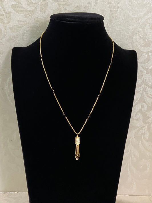 Simple Black Beads Necklace | Traditional Mangalasutra