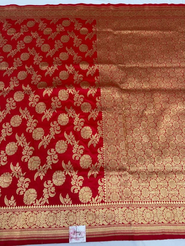 Pure Banaras Jaal Saree | Traditional Indian Sarres In USA | Silk Mark Certified Saree