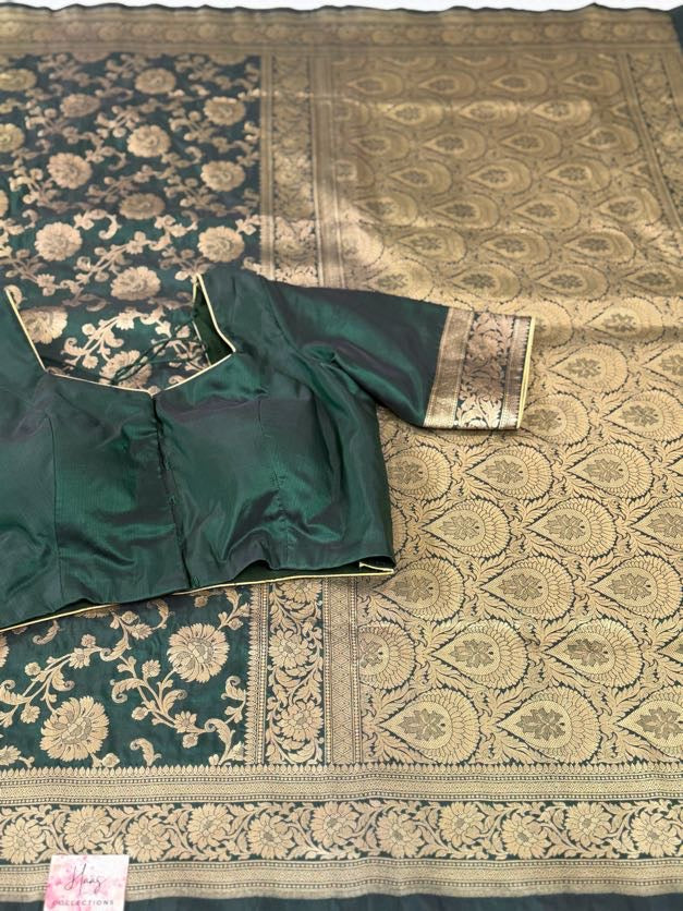 Pure Banaras Jaal Saree | Traditional Indian Sarres In USA |  Silk Mark Certified Saree