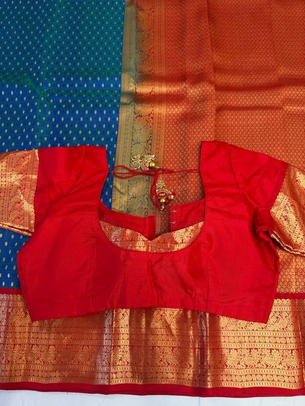 Vintage Kanjivaram Silk Saree | Kanjivaram Pattu Saree | Indian Traditional Saree | Bridal Saree