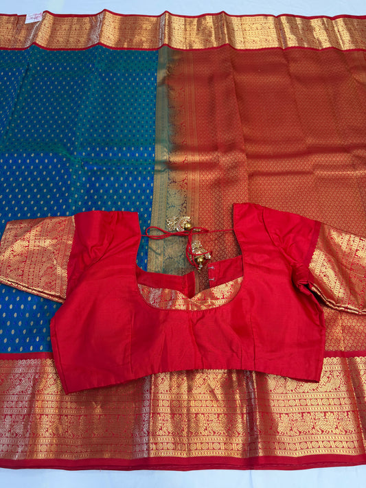 Vintage Kanjivaram Silk Saree | Kanjivaram Pattu Saree | Indian Traditional Saree | Bridal Saree