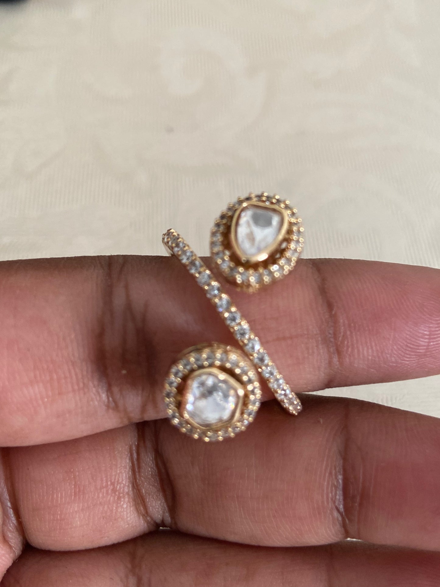 AD Polki Finger Ring | Indian Fingers Ring