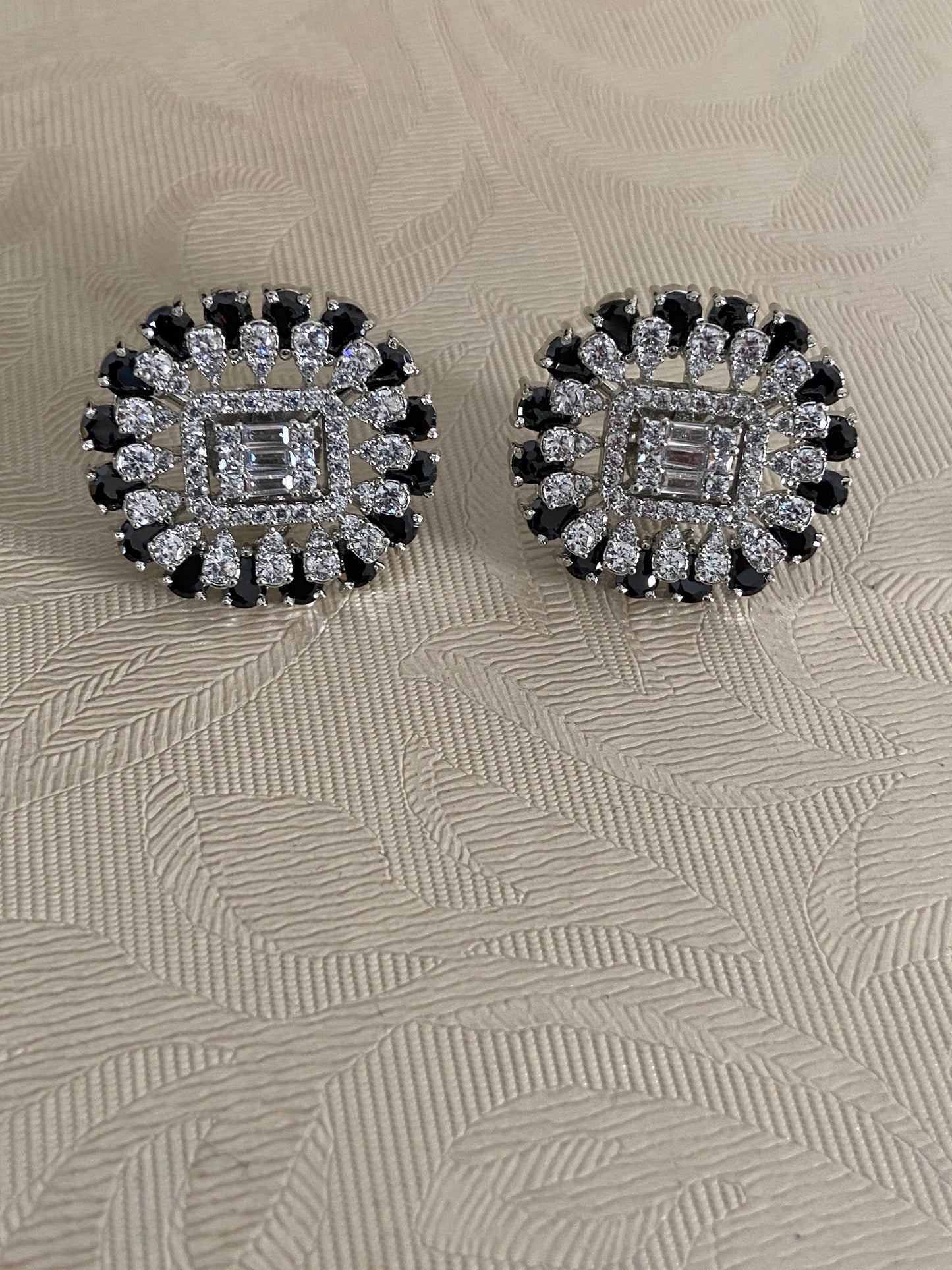 AD Rhodium Tops | Indian Stud Earrings