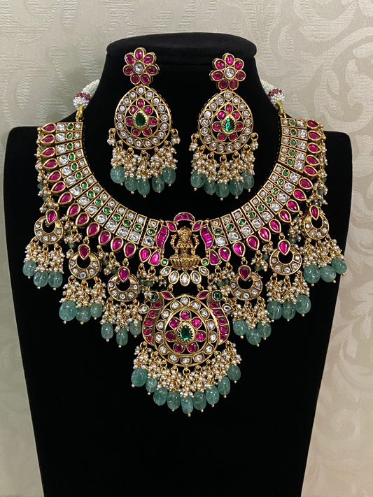 Traditional Kemp Necklace Set | Latest Necklace | Indian bridal jewelry