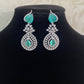 CZ Rhodium Earrings | Indian Jewelry In USA