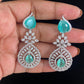 CZ Rhodium Earrings | Indian Jewelry In USA