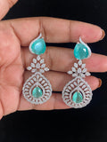 CZ Rhodium Earrings | Indian Jewelry In USA
