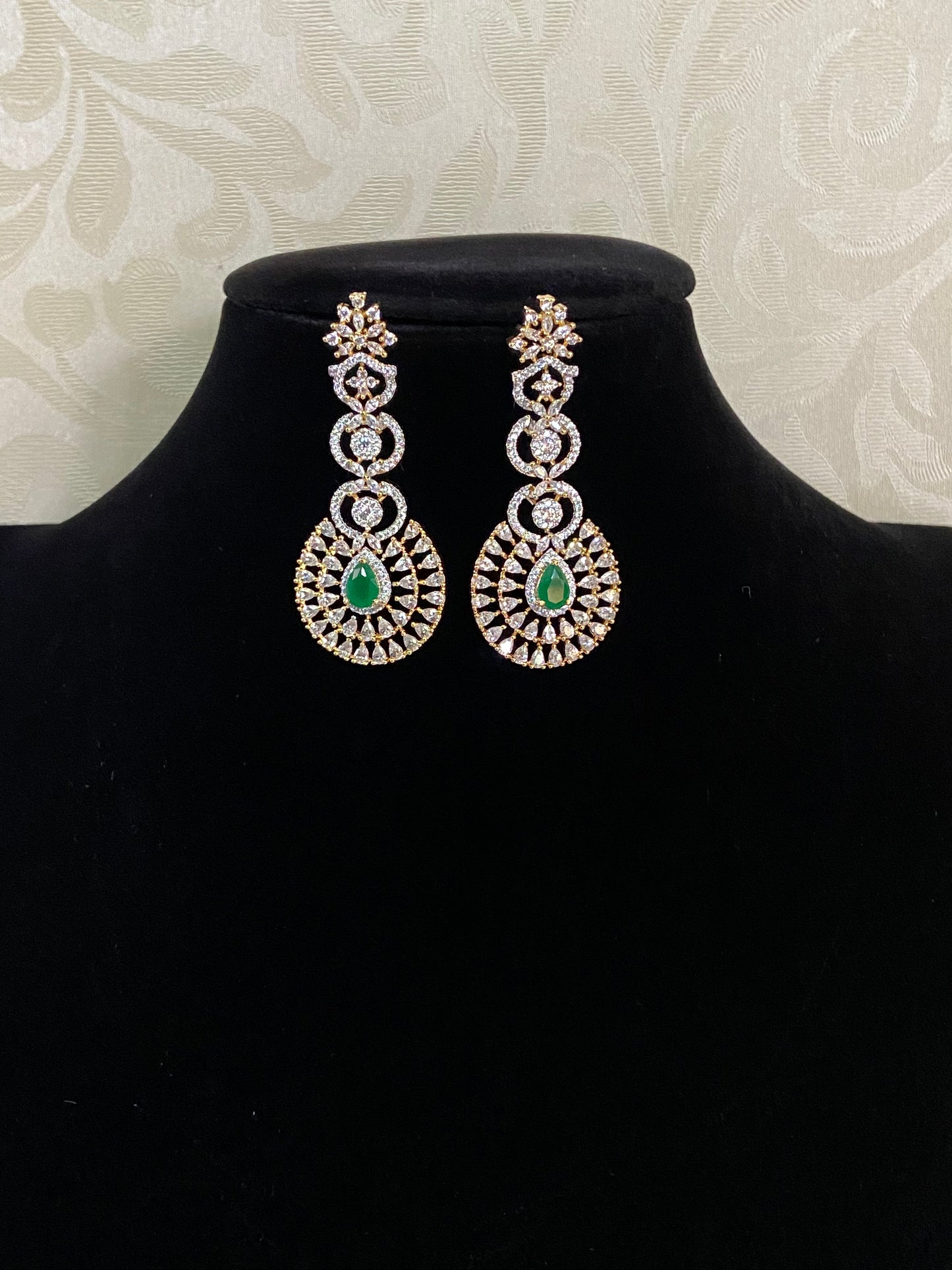 AD 2Tone Classic Earrings | Indian Earrings | Gift Idea