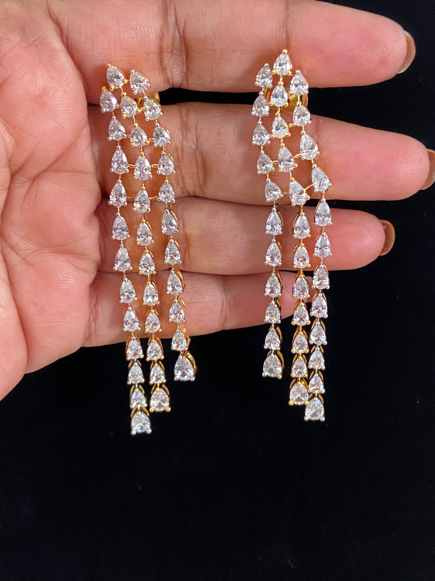 AD Teardrops Earrings | Indian Jewelry