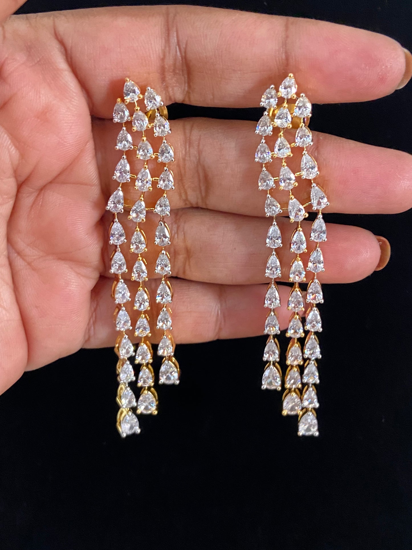 AD Teardrops Earrings | Indian Jewelry