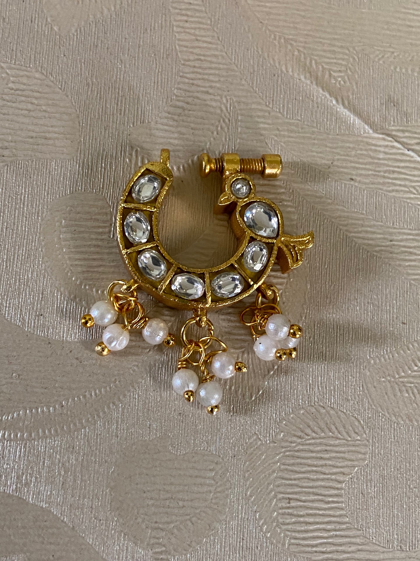 Antique Jadau Kundan Nath |  Indian Nose Ring