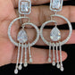 CZ Rhodium Earrings | Indian Jewelry In USA | Gift Idea