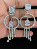 CZ Rhodium Earrings | Indian Jewelry In USA | Gift Idea