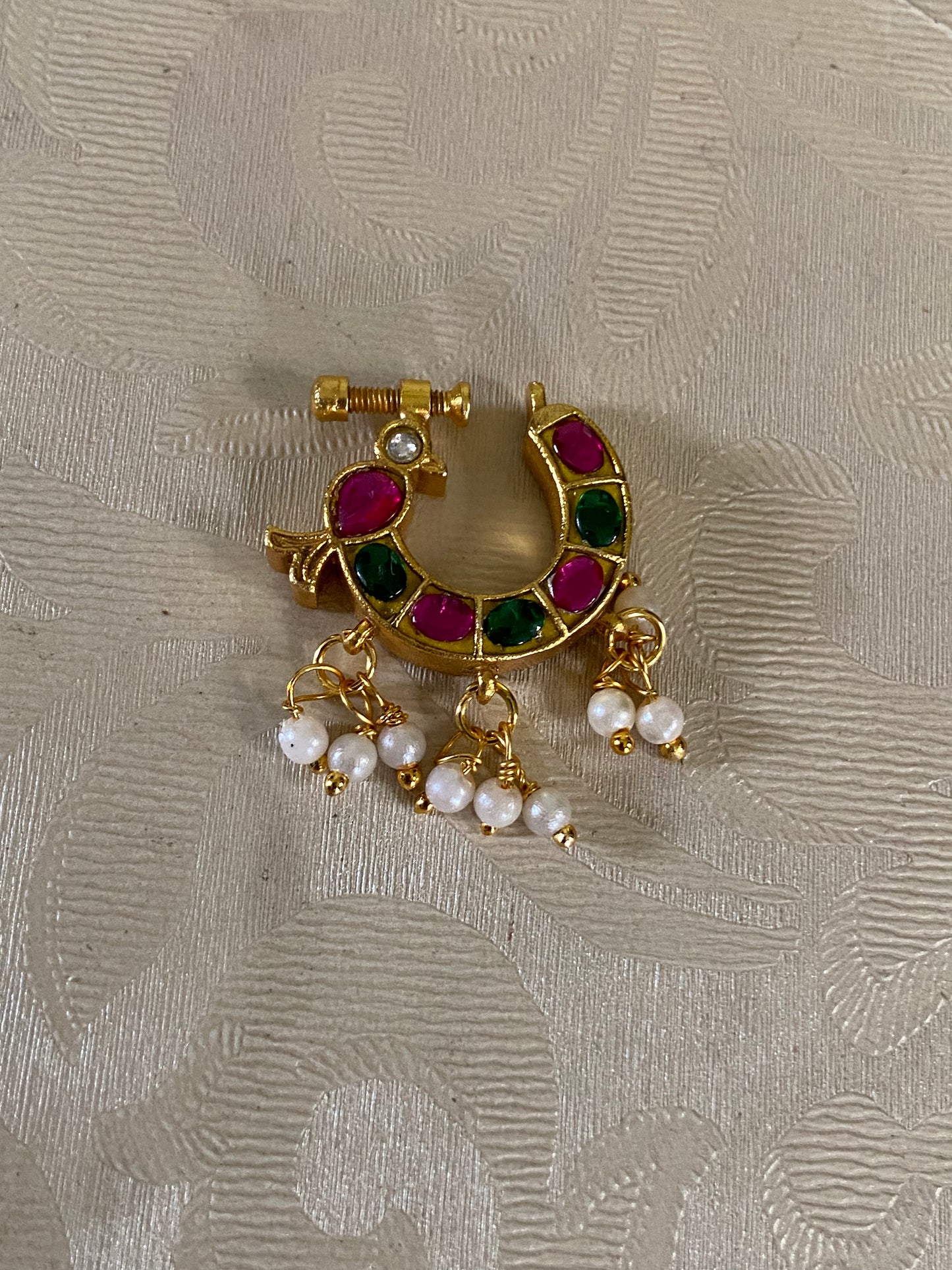 Antique Jadau Kundan Nath |  Indian Nose Ring