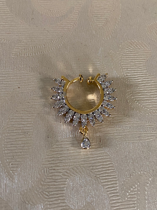 AD Two Tone Nose Ring |  Indian Septum Ring