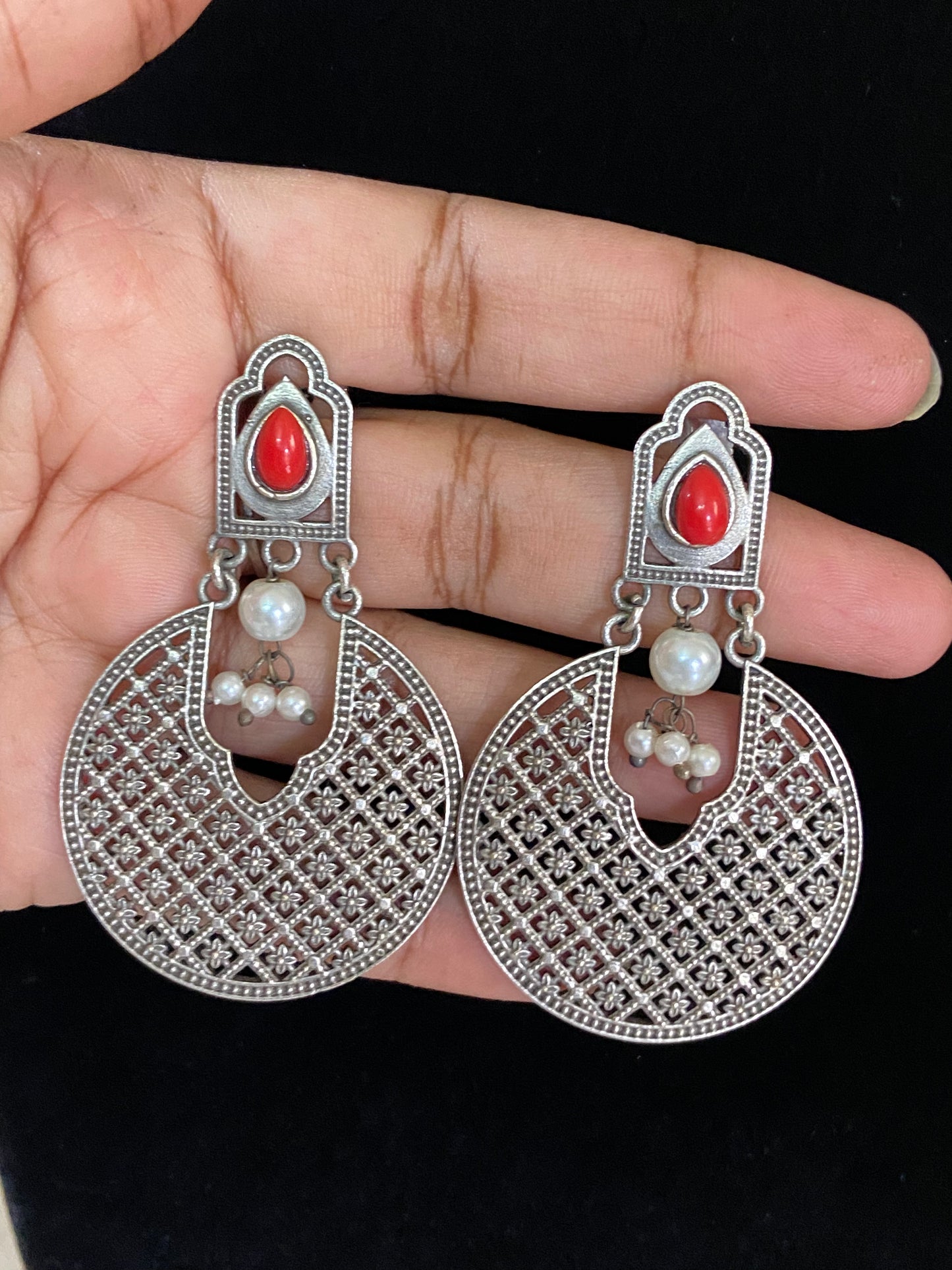 Silver Oxidised Earrings | Indian Jewelry In USA