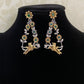 Dual tone Earrings | Oxidised Silver & Gold Tone Earrings