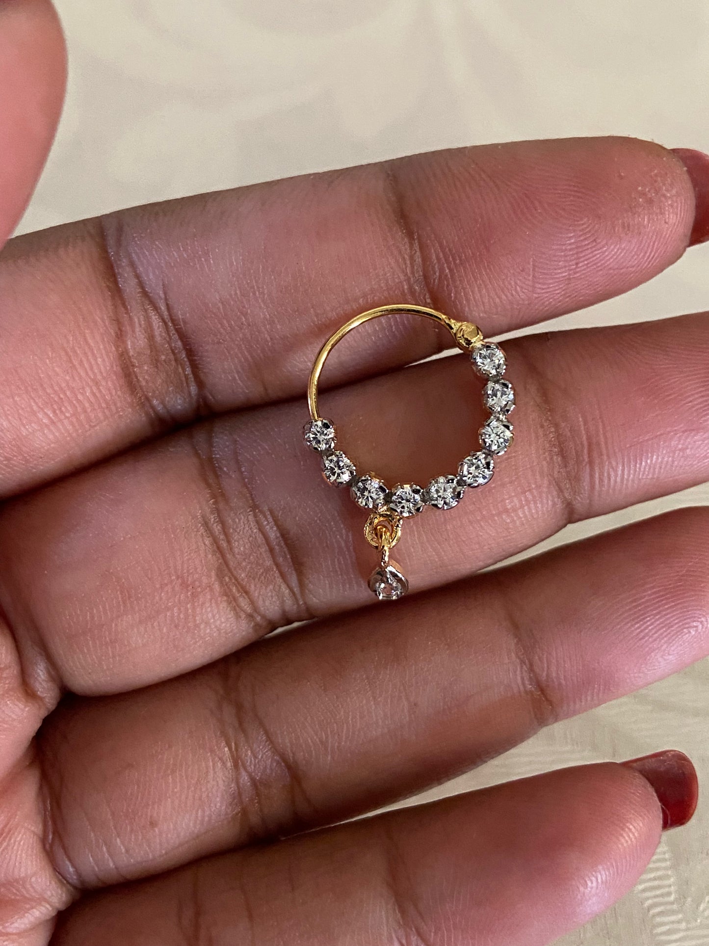 AD Nose Ring |  Indian Nose Ring