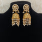 Antique Kundan Pearl Jumkis | Traditional Earrings