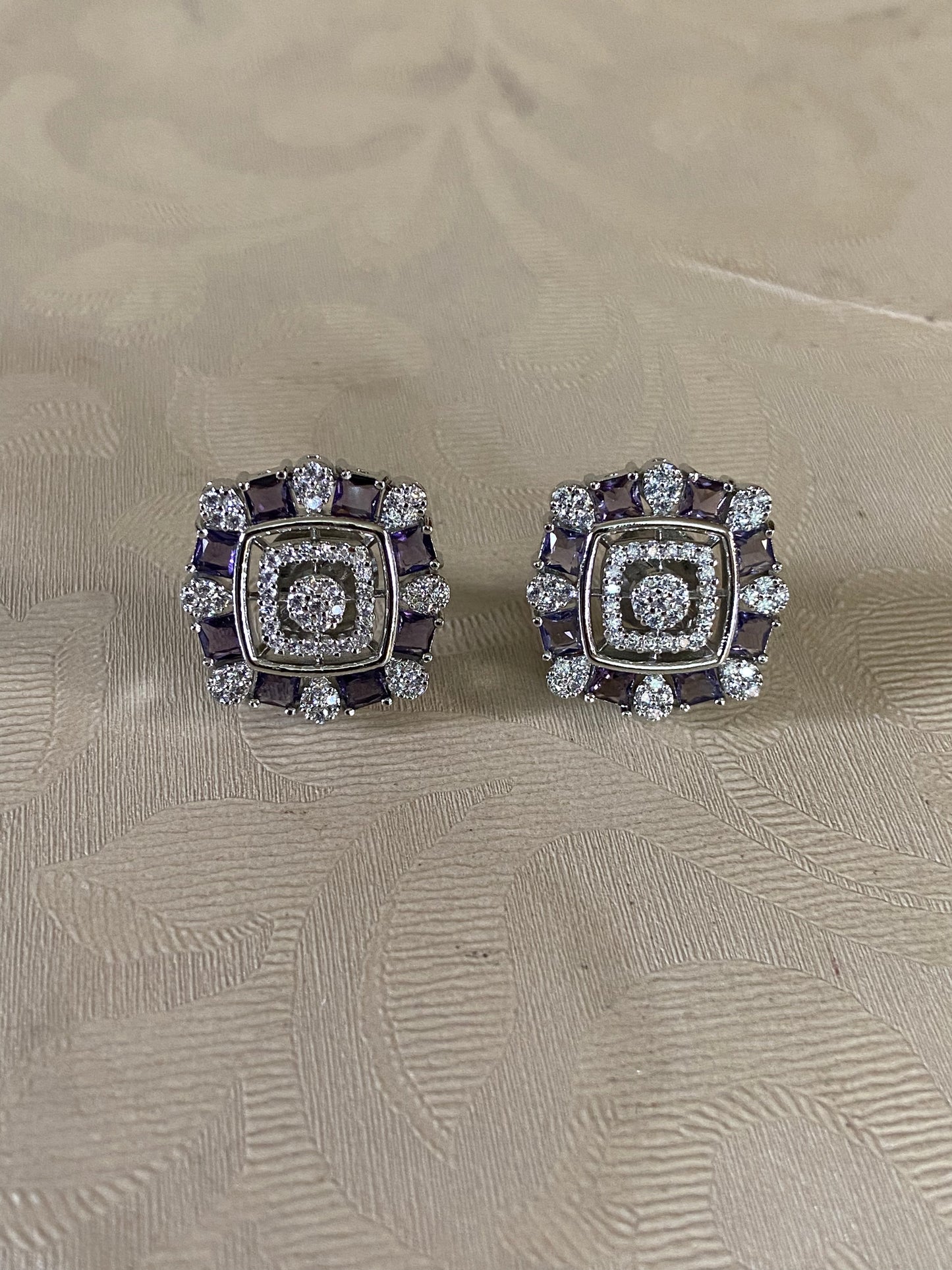 AD Rhodium Studs | Indian Studs