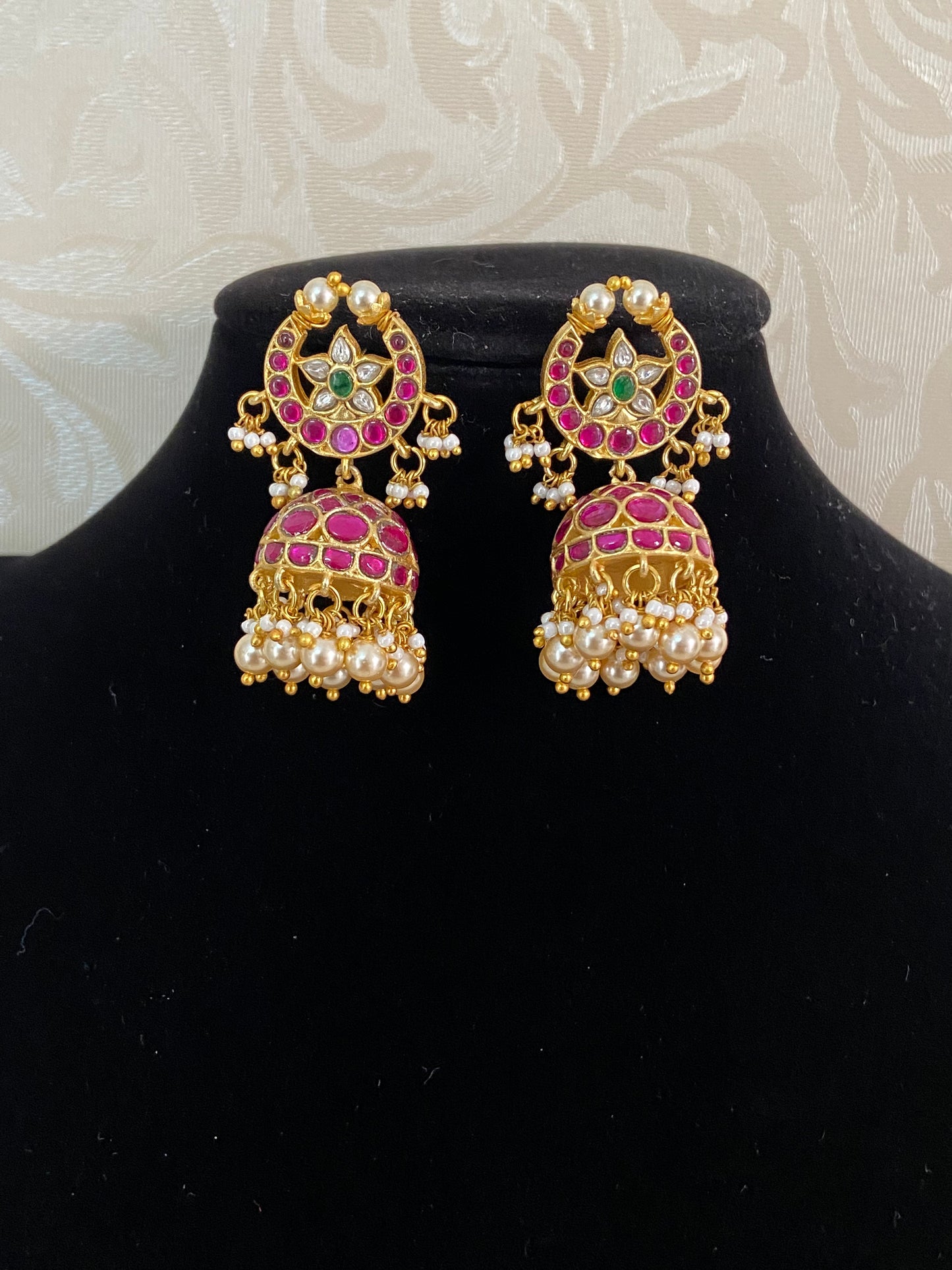 Jadau jumki Earrings | Traditional Jewelry In USA | Gift Idea