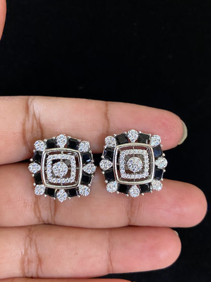 AD Rhodium Studs | Indian Studs