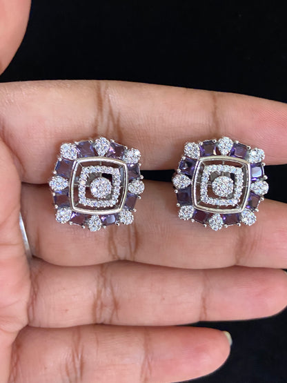 AD Rhodium Studs | Indian Studs