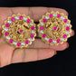 XL size Antique Kundan Peacock Studs | Indian Earrings