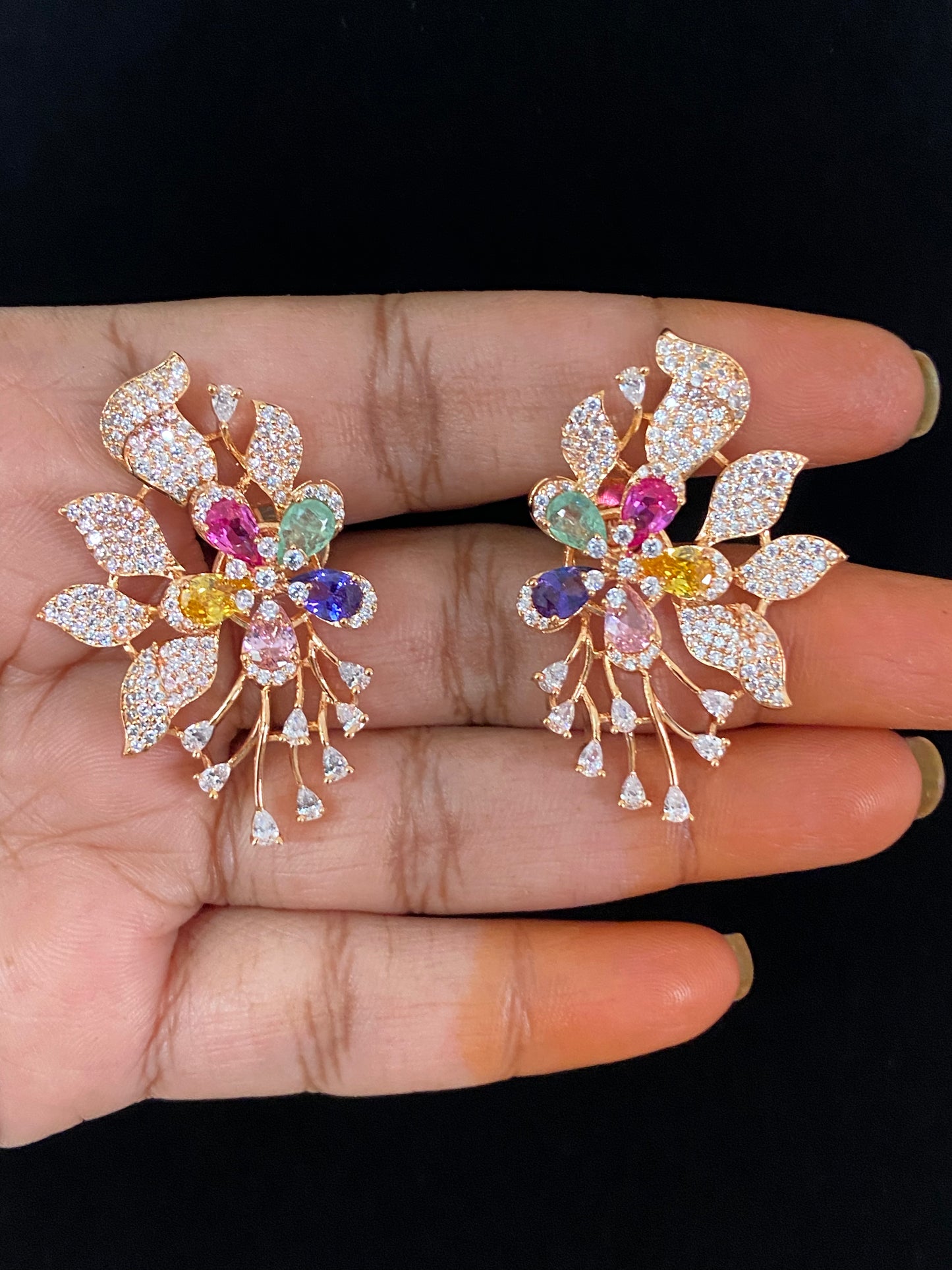 AD Multi Color Studs | Indian Jewelry In USA | Gift Idea
