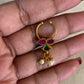 Antique Jadau Kundan 2in One Septum Ring |  Indian Nose Ring