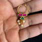 Antique Jadau Kundan 2in One Septum Ring |  Indian Nose Ring