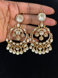 Moissanite Chandbali Earrings | Indian Jewelry In USA | bridal earrings| premium quality earrings