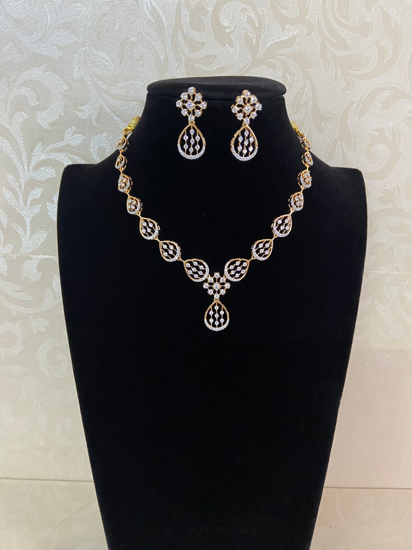 AD Simple Necklace Set | Indian Jewelry In USA