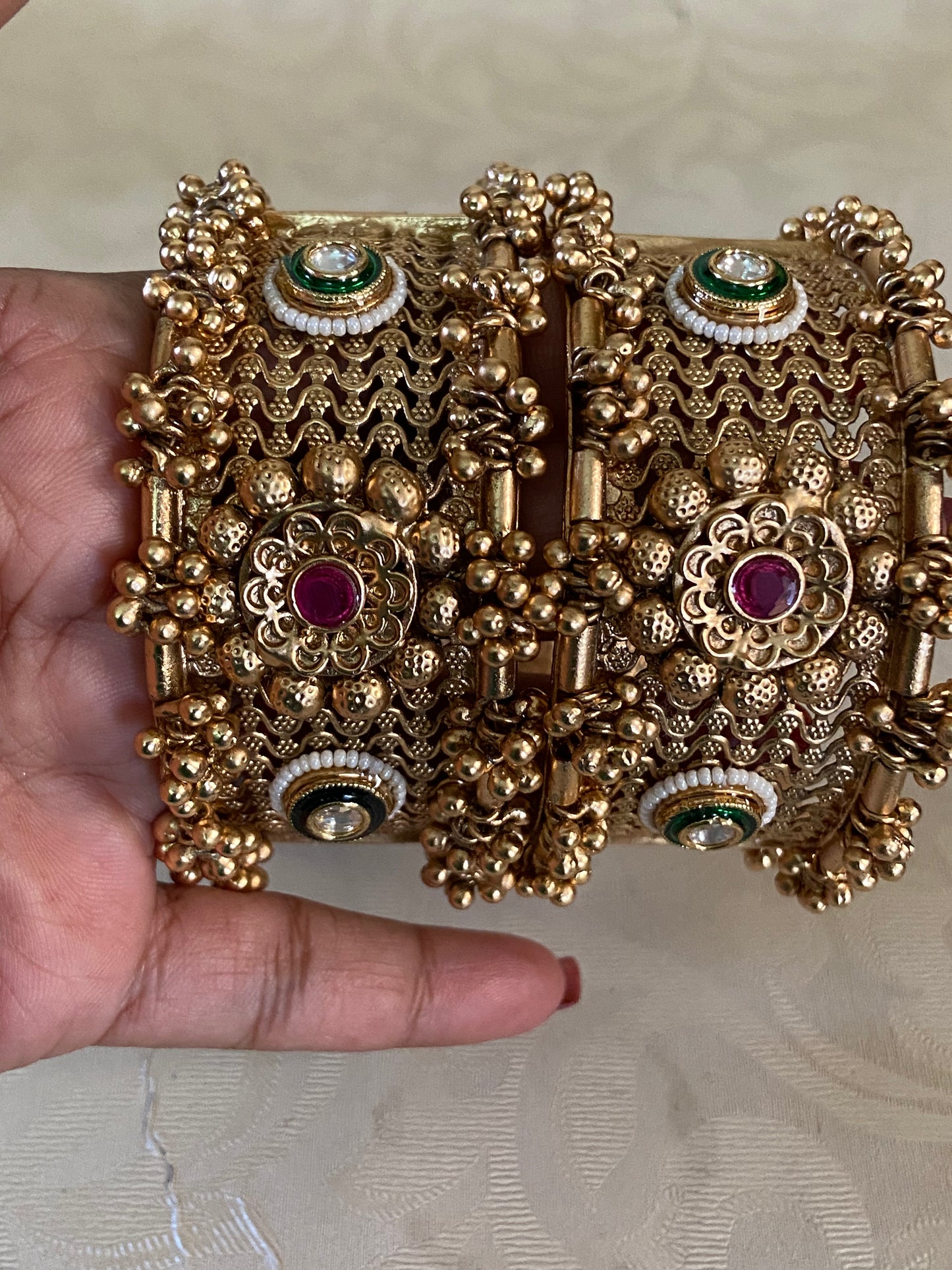 Antique Rajwadi Kangans | Openable Traditional Bangles In USA
