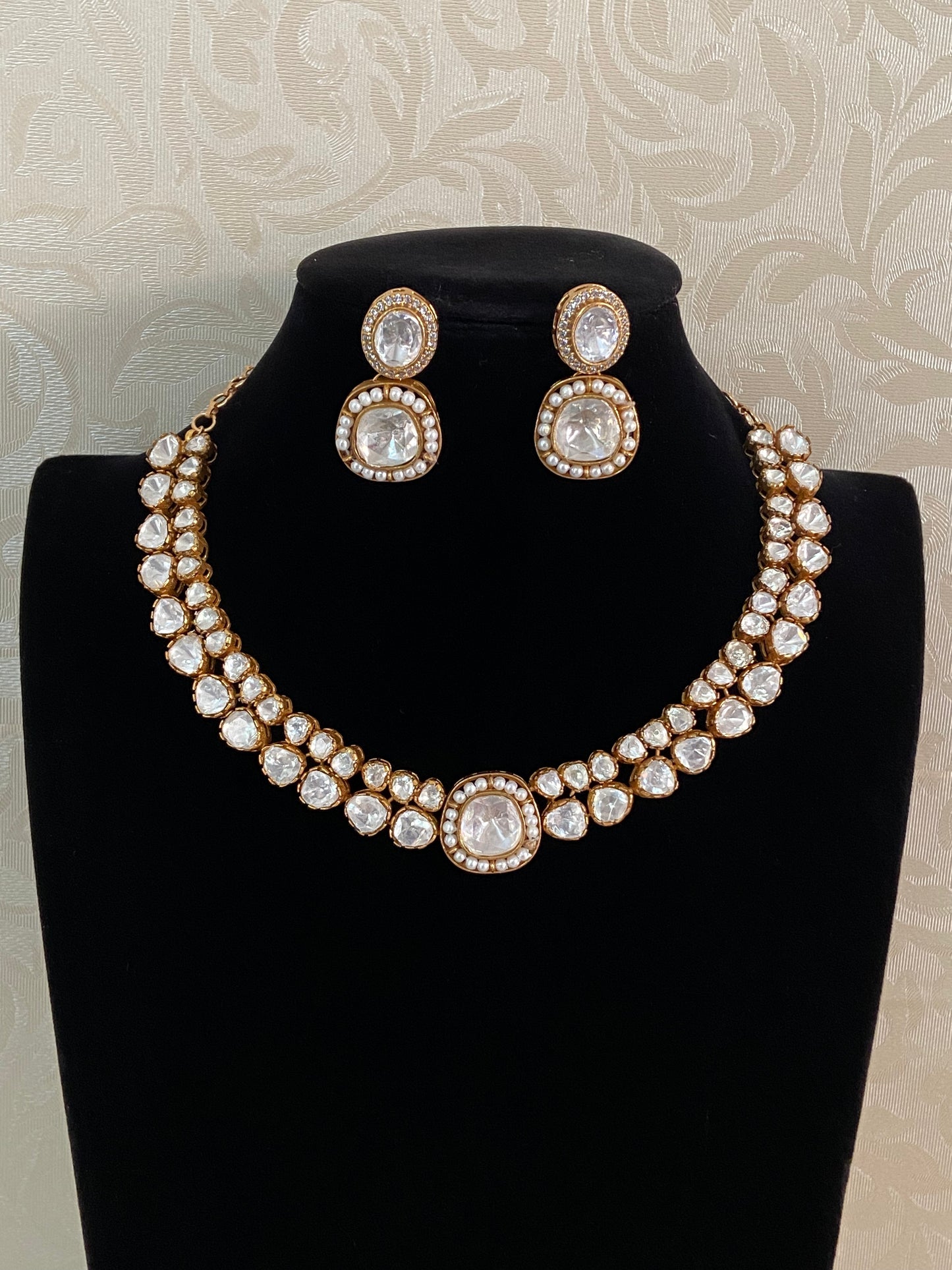 Premium Moissanite Necklace With Earrings | Indian Jewelry In USA