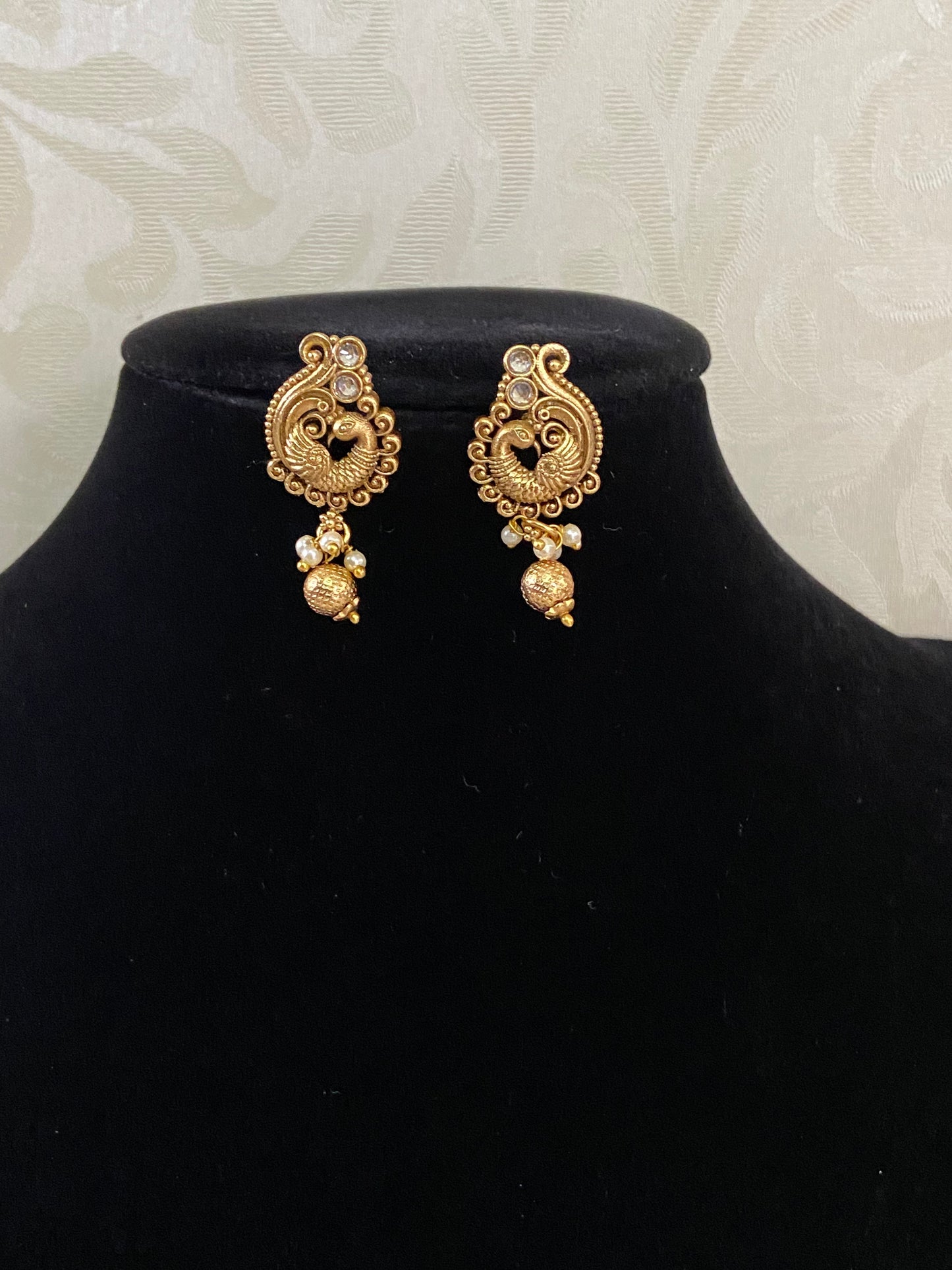 Antique Peacock Earrings |  Indian Earrings