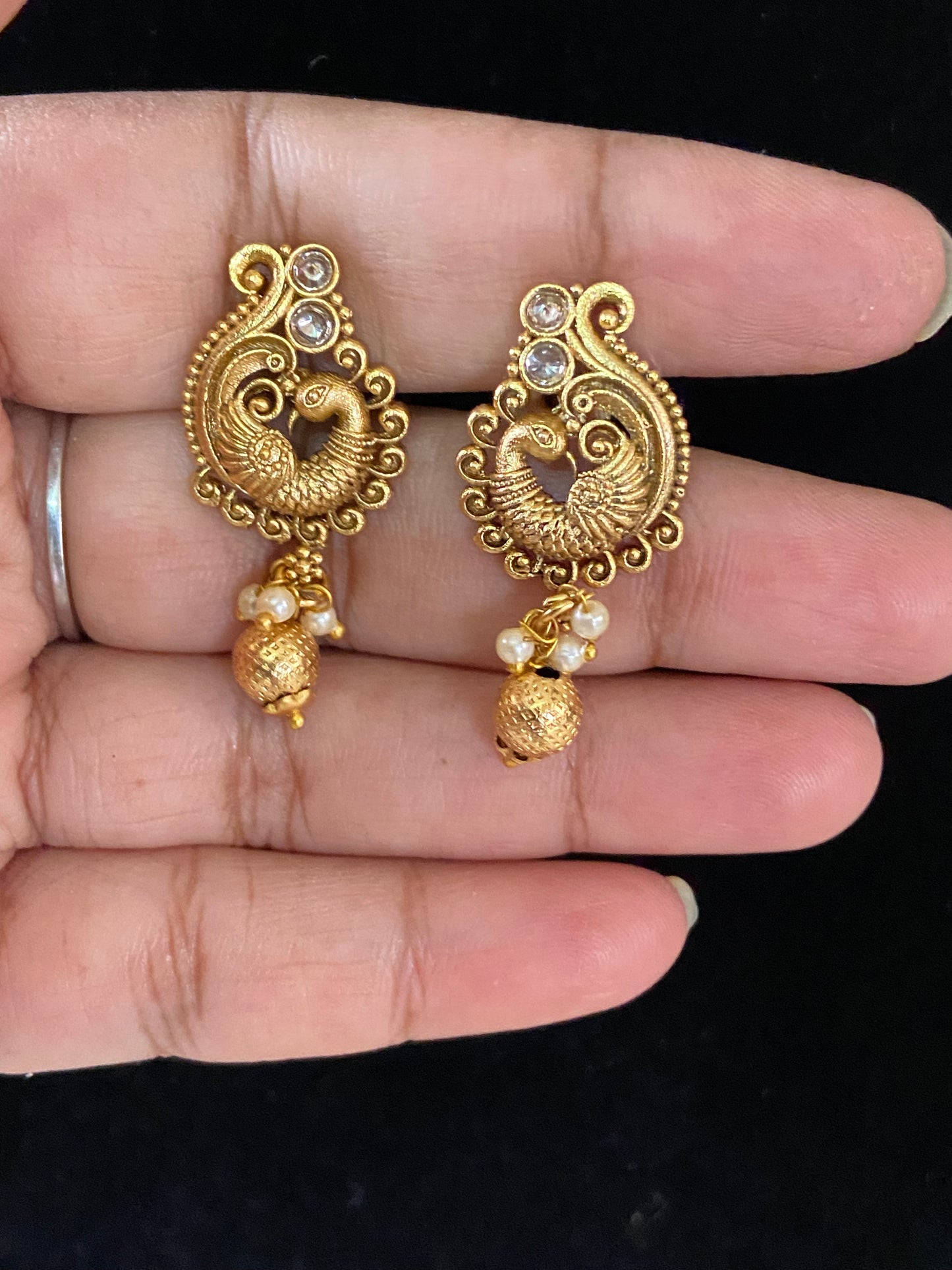 Antique Peacock Earrings |  Indian Earrings