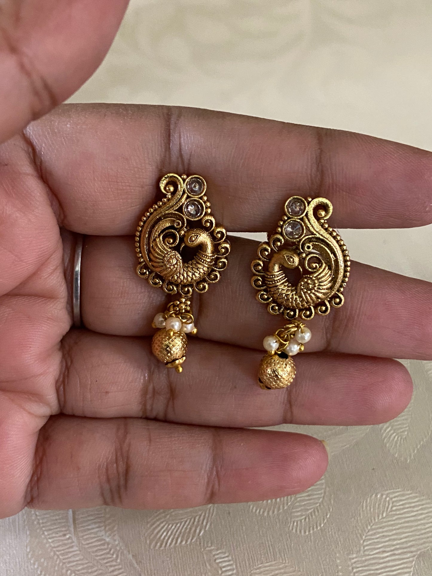 Antique Peacock Earrings |  Indian Earrings