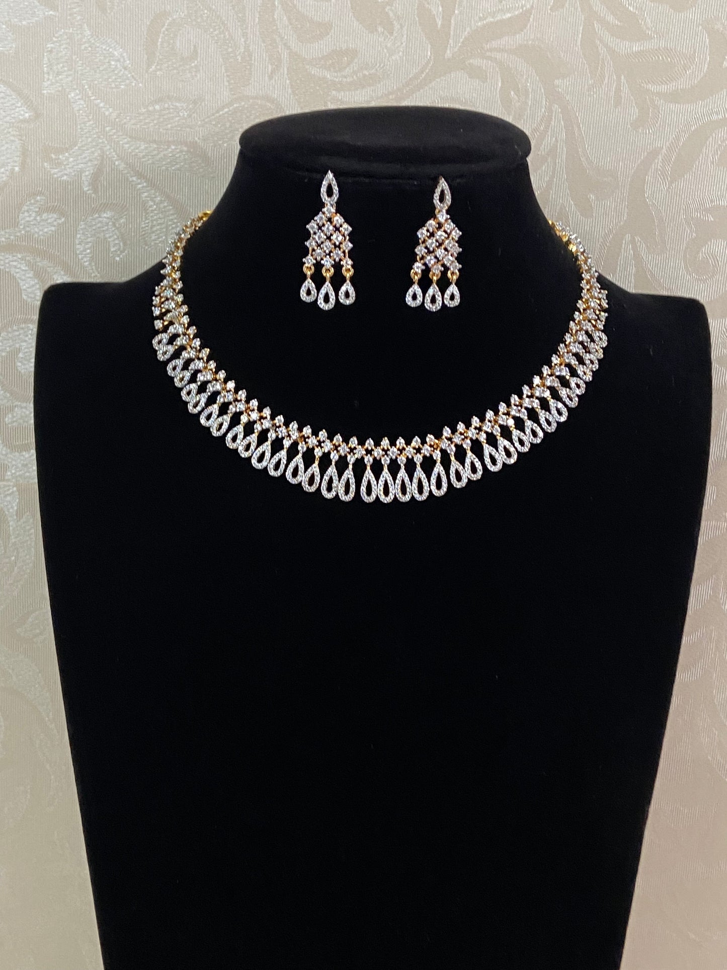 AD Simple Necklace Set | Indian Jewelry In USA