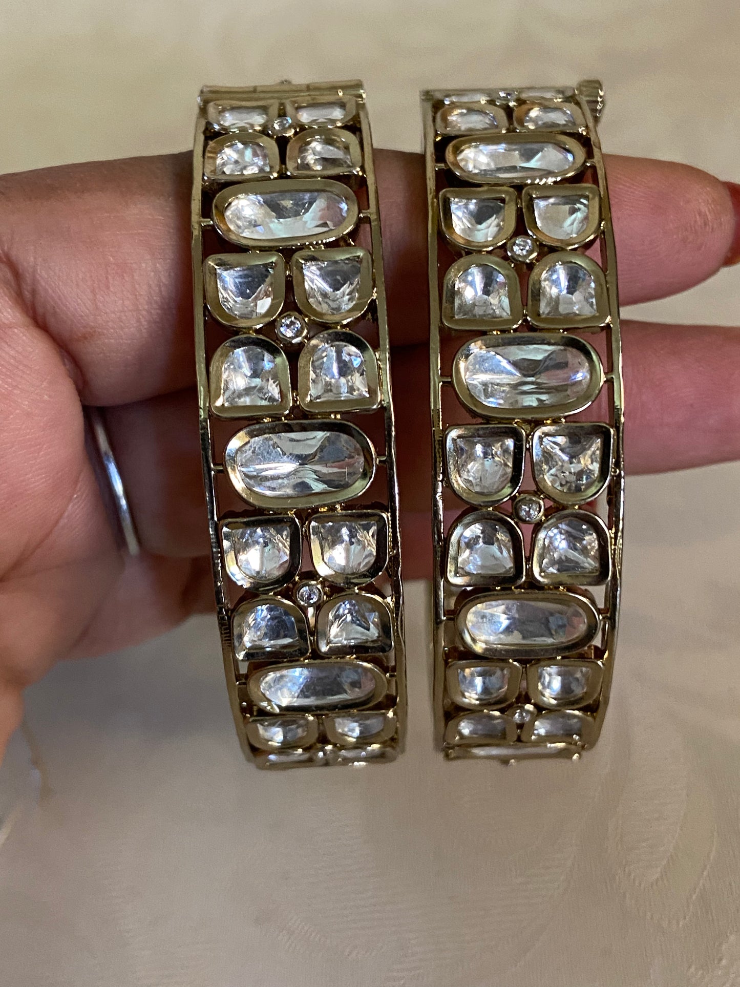 Polki  Kundan Bangles | Mehndi Plating Bangles | Gift Idea