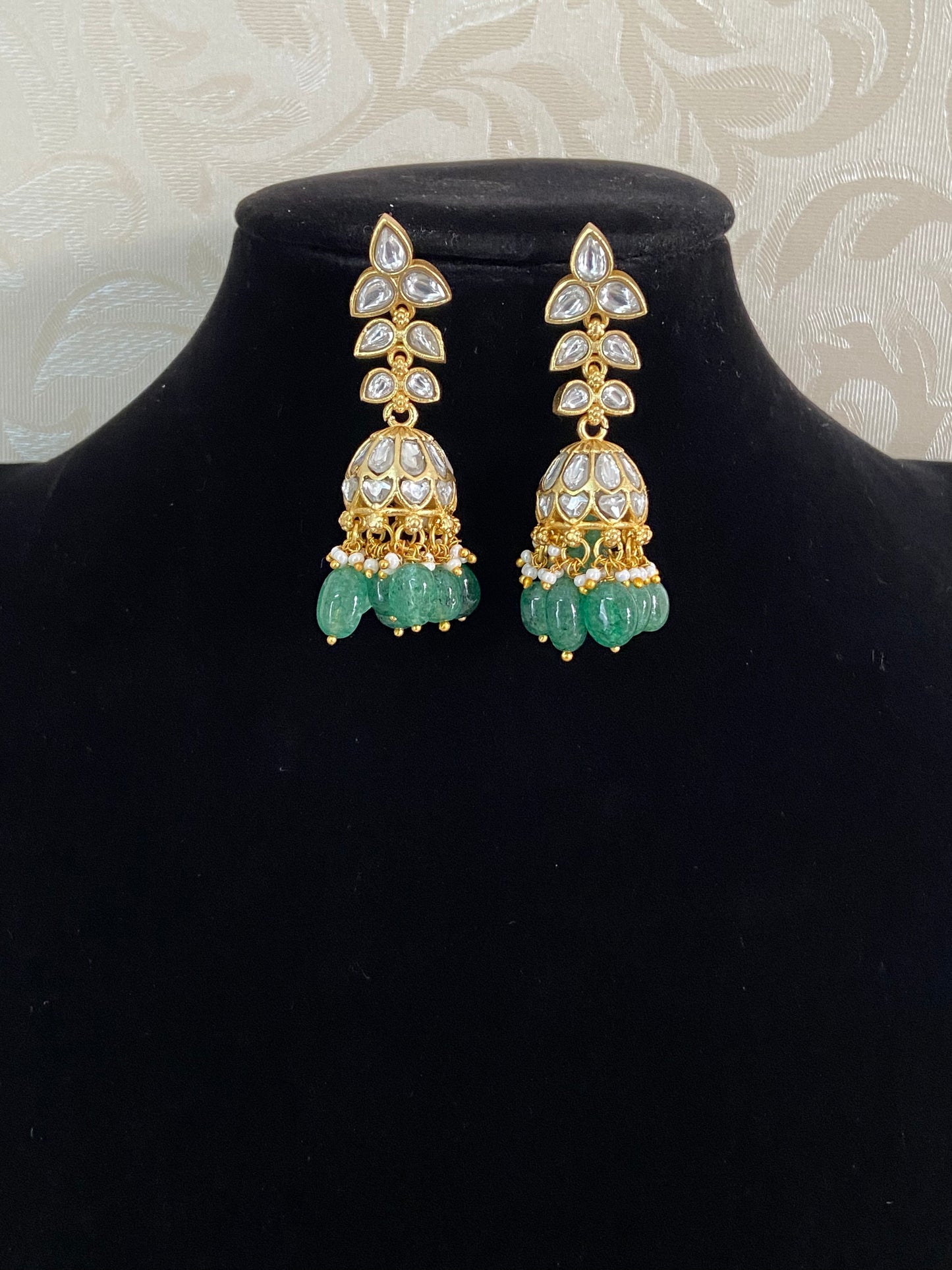 Jadau Kundan Jumkis | Traditional Indian Jewelry
