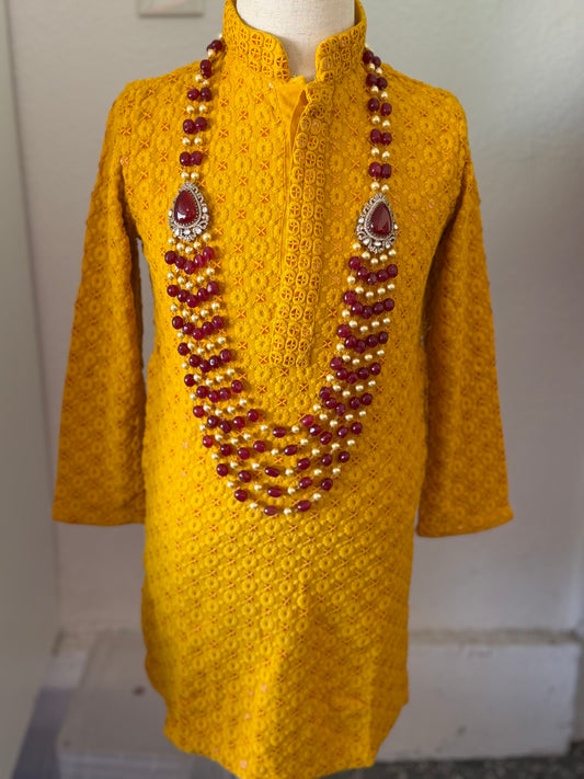 Groom necklace | Long side pendants necklace | Indian jewelry in USA