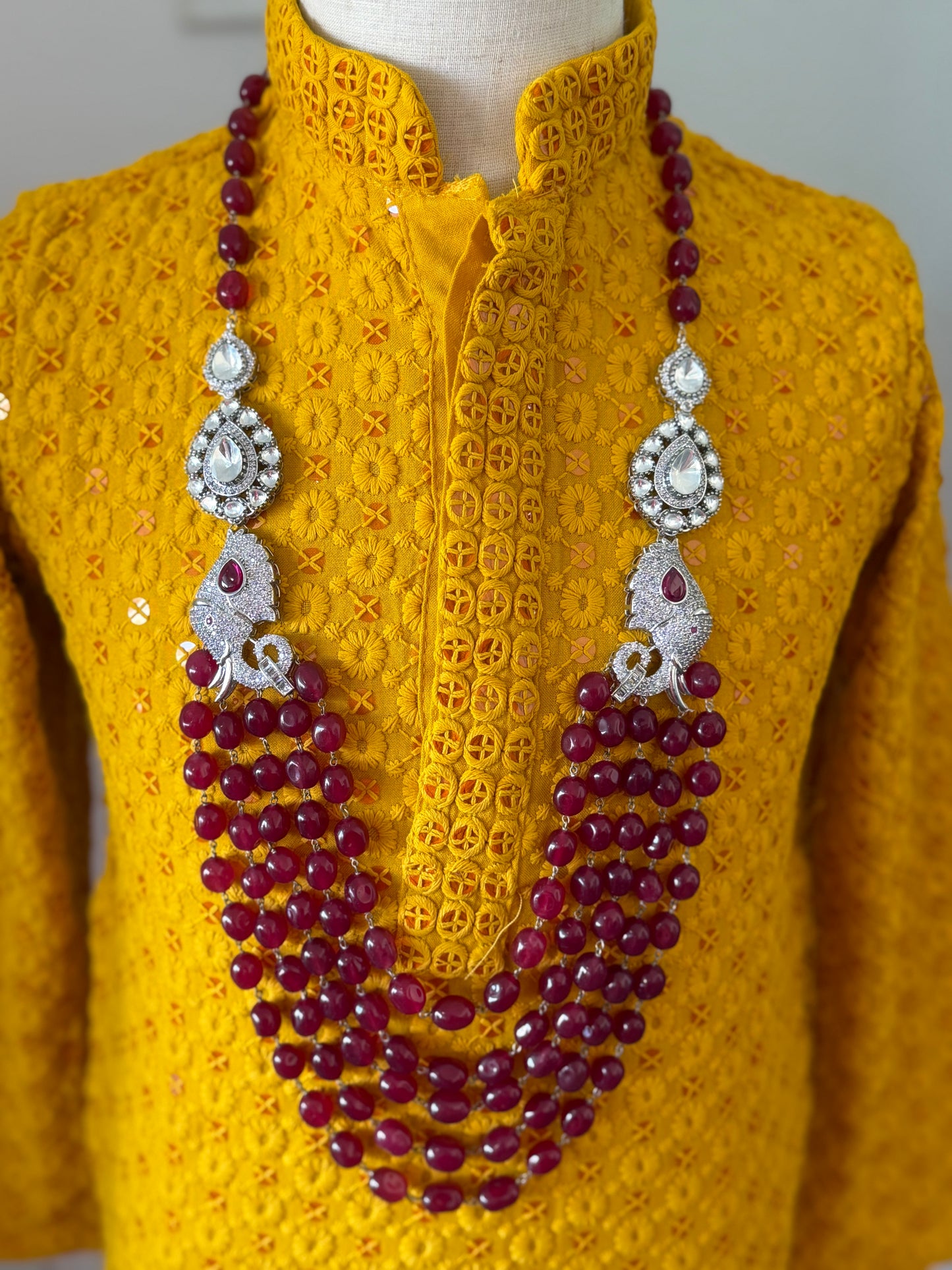 Groom Necklace | Long Side Pendants Necklace | Indian Jewelry in USA