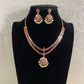 Traditional AD Real Kempu Necklace Set | Indian Jewelry In USA