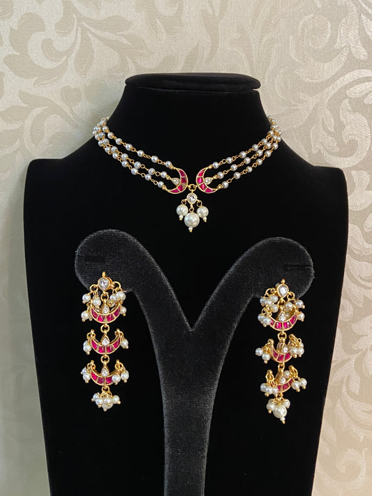 Jadau Kunda Pearl Choker | Indian jewellery