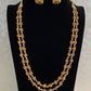 Antique Gold Beads Mala Necklace With Jumkis | Indian Traditonal Jewelry In USA