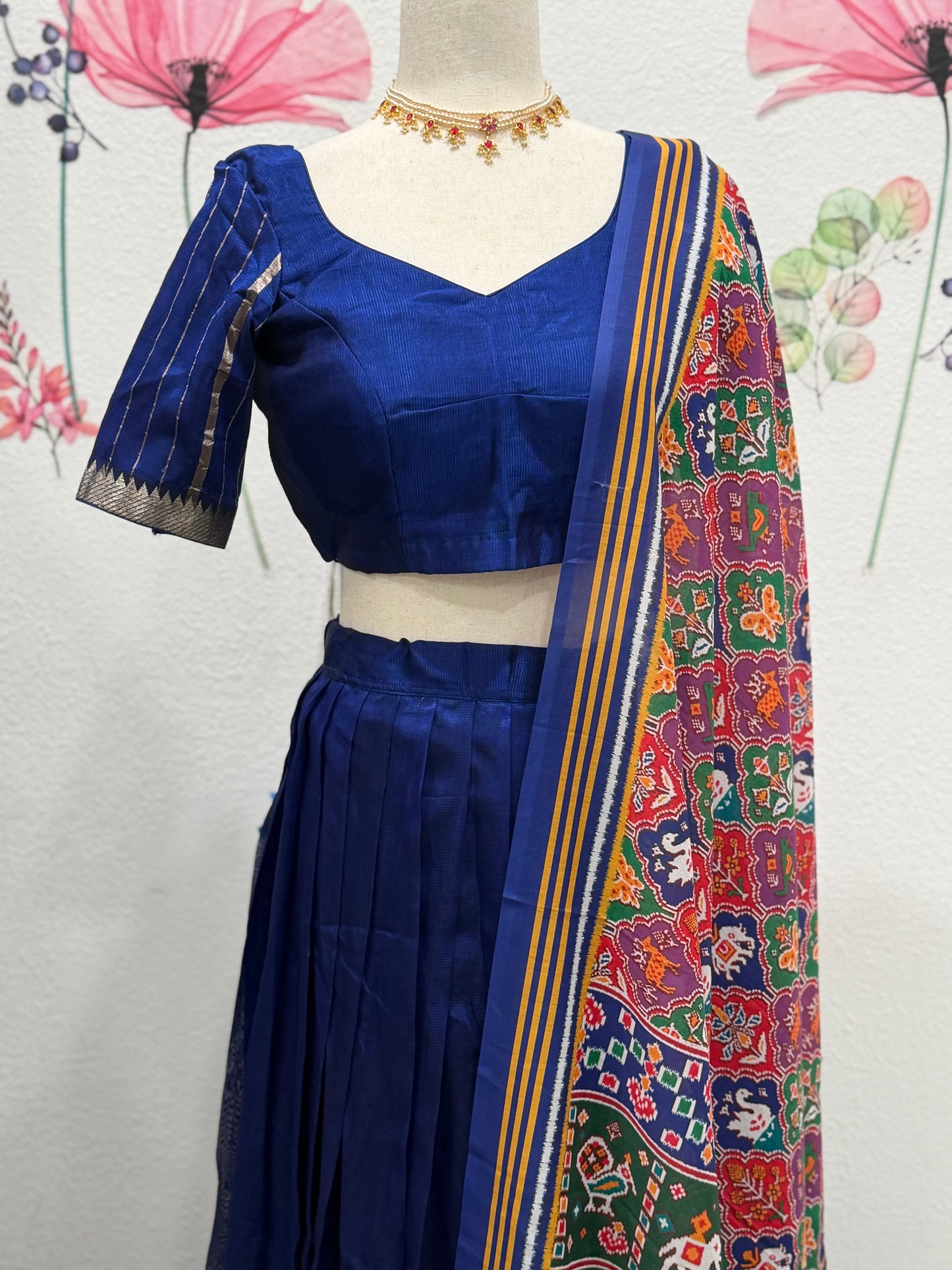 Teens Mangalagiri Handloom Lehanga | Traditional Langa voni | Teens Ethnic Wear